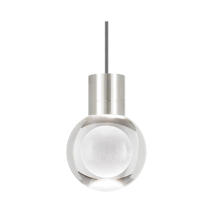 Mina Single LED Pendant Light in Black / White/Satin Nickel/3000K.