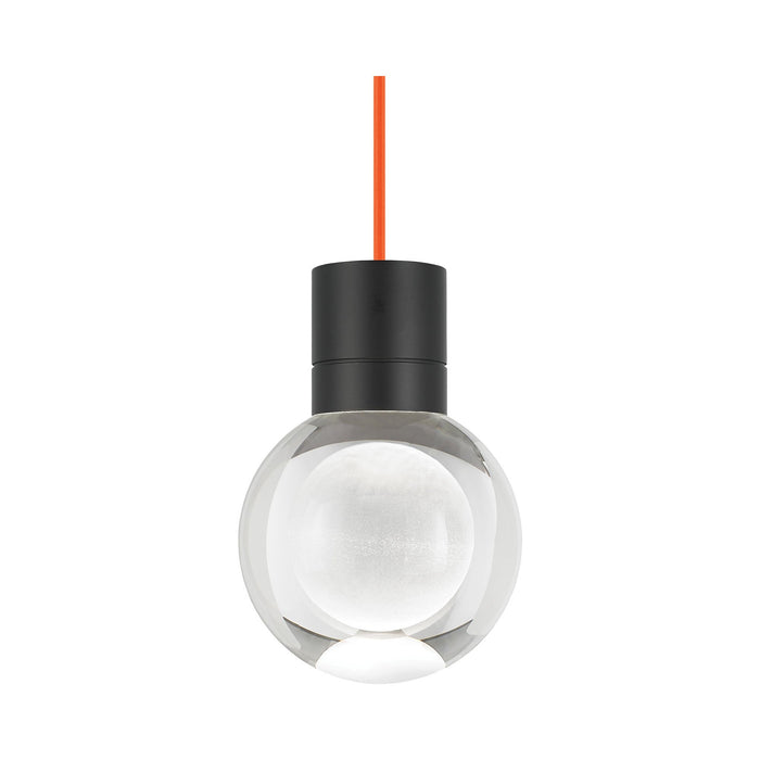 Mina Single LED Pendant Light in Orange/Black/3000K.
