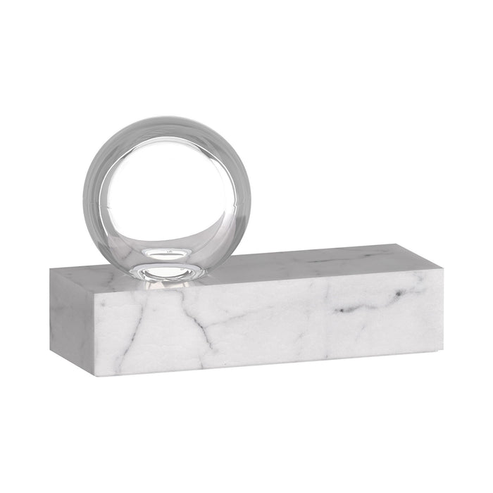 Mina LED Table Lamp in White Marble.