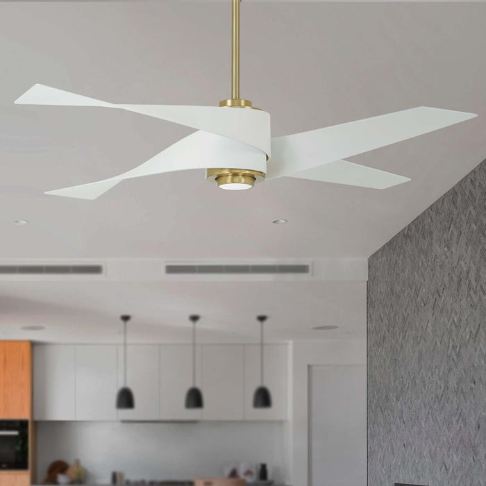 Artemis IV LED Ceiling Fan in living room.