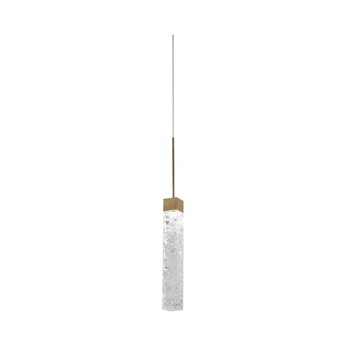 Minx LED Pendant Light in 1-Light/Aged Brass.