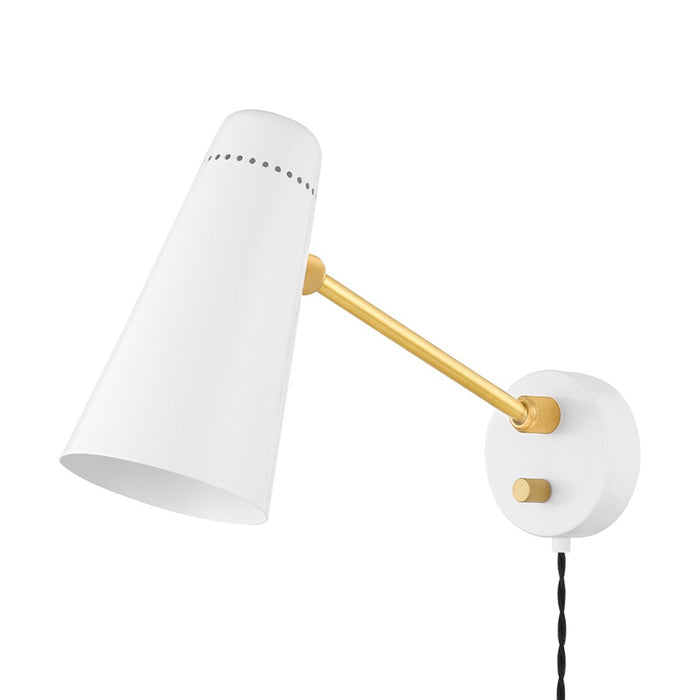 Alex Plug-In Wall Light in Soft White.