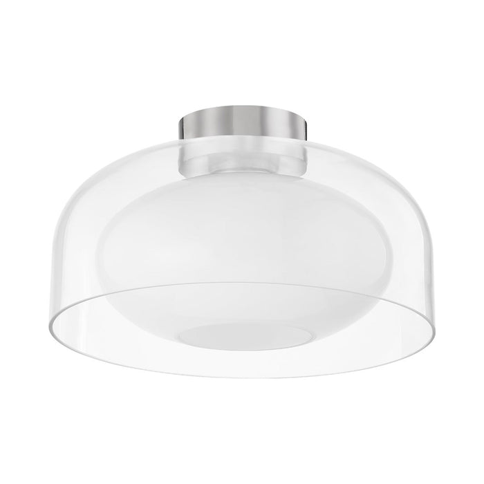 Giovanna Flush Mount Ceiling Light in Polished Nickel.