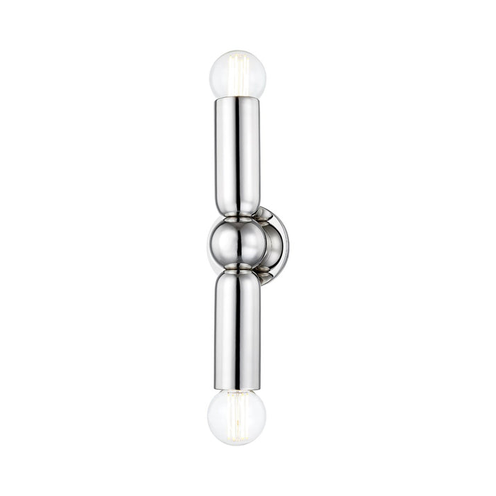 Lolly Wall Light in Polished Nickel (2-Light).