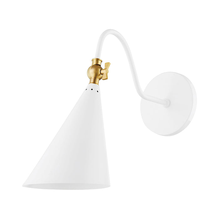 Lupe Wall Light in Aged Brass / Soft White.