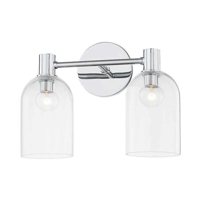 Paisley Vanity Wall Light in Polished Chrome (2-Light).