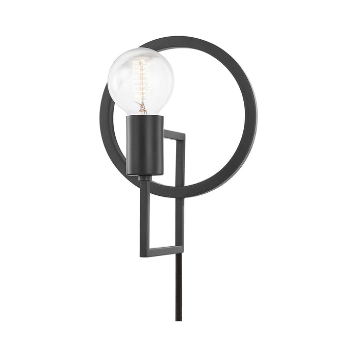 Tory Plug-In Wall Light in Dark Gray.