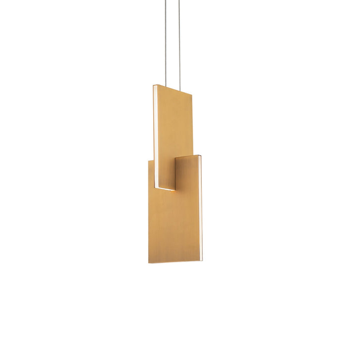 Amari LED Pendant Light in Aged Brass (Small).