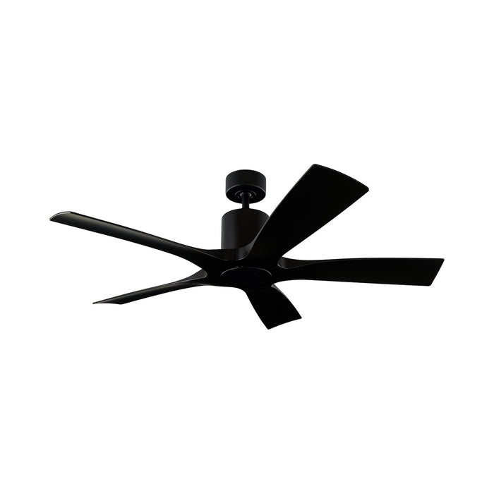 Aviator 5 Downrod Ceiling Fan in Matte Black.