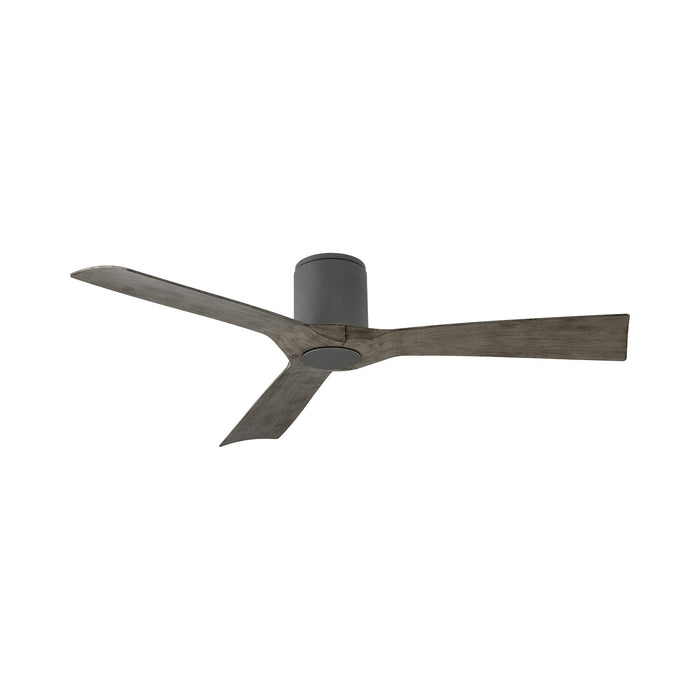 Aviator Flush Mount Ceiling Fan in Graphite/Weathered Gray.