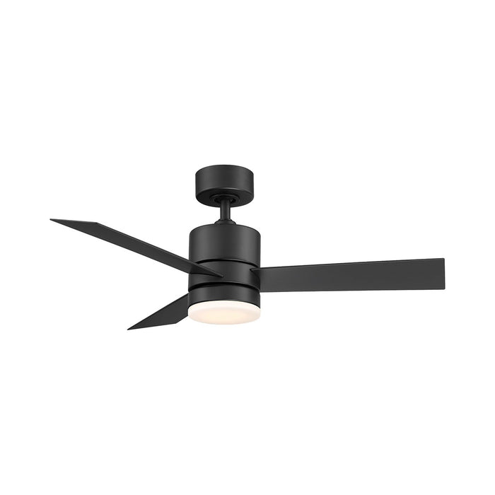 Axis Downrod LED Ceiling Fan in 44-Inch/Matte Black.