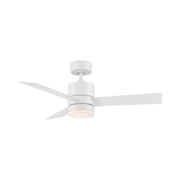Axis Downrod LED Ceiling Fan in 44-Inch/Matte White.