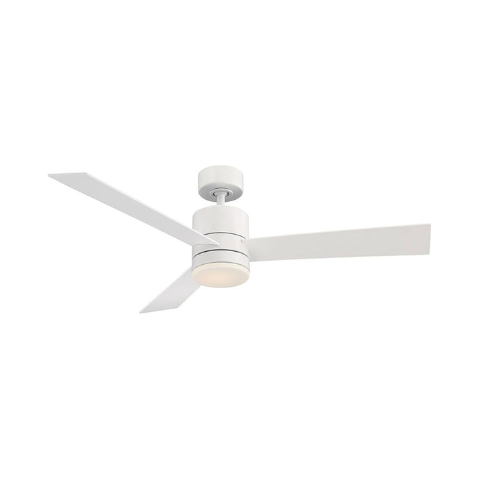 Axis Downrod LED Ceiling Fan in 52-Inch/Matte White.