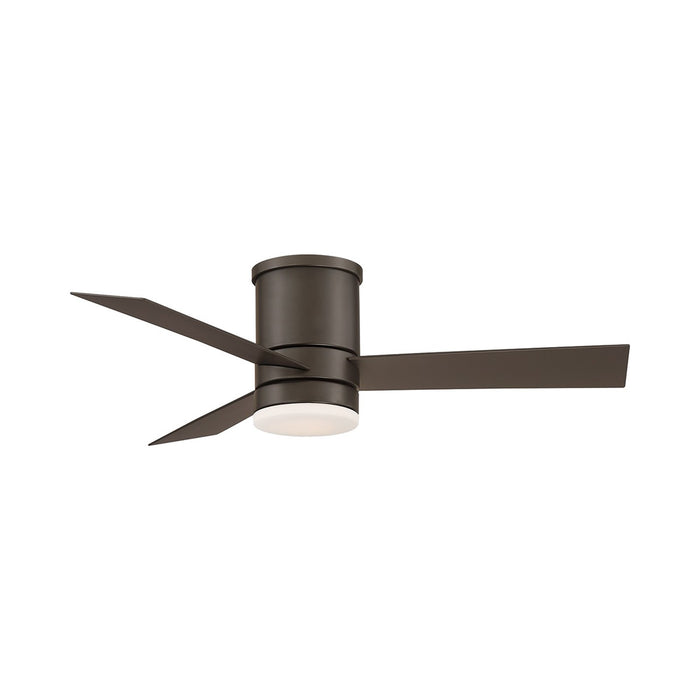 Axis LED Flush Mount Ceiling Fan in 44-Inch/Bronze.