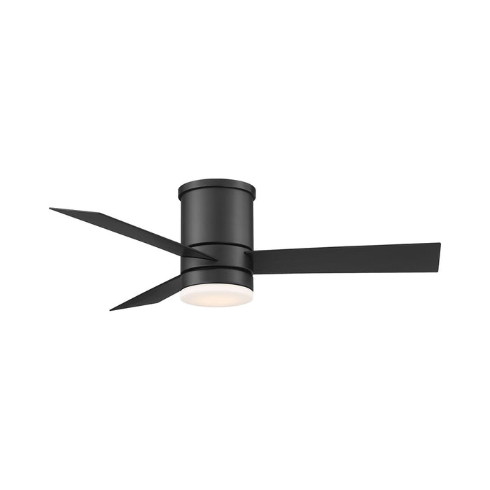 Axis LED Flush Mount Ceiling Fan in 44-Inch/Matte Black.