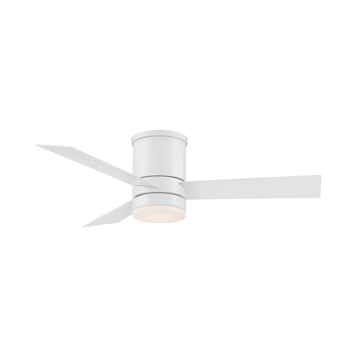 Axis LED Flush Mount Ceiling Fan in 44-Inch/Matte White.