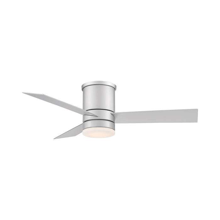 Axis LED Flush Mount Ceiling Fan in 44-Inch/Titanium Silver.