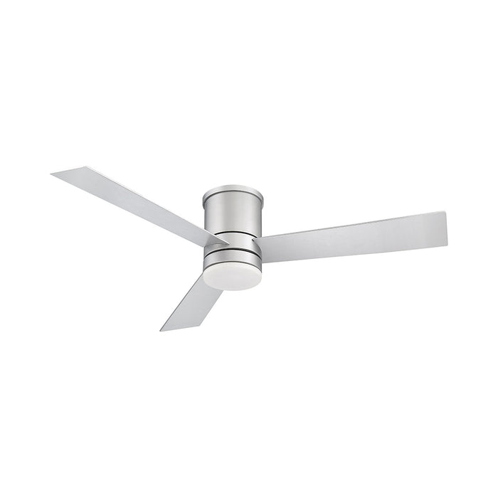 Axis LED Flush Mount Ceiling Fan in 52-Inch/Titanium Silver.