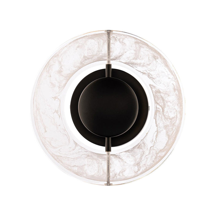 Cymbal LED Wall Light in Black.