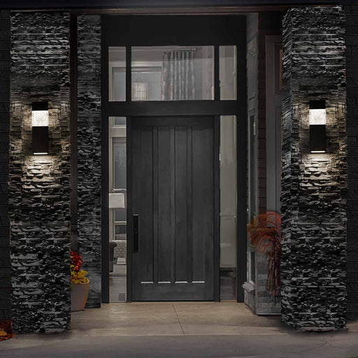 Monarch LED Outdoor Wall Light in entrance.