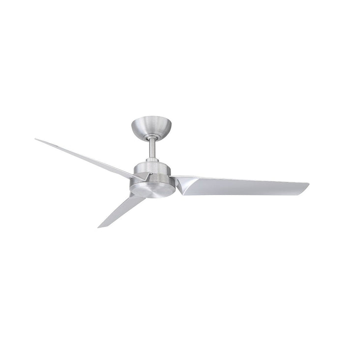 Roboto Downrod Ceiling Fan in 52-Inch/Brushed Aluminum.