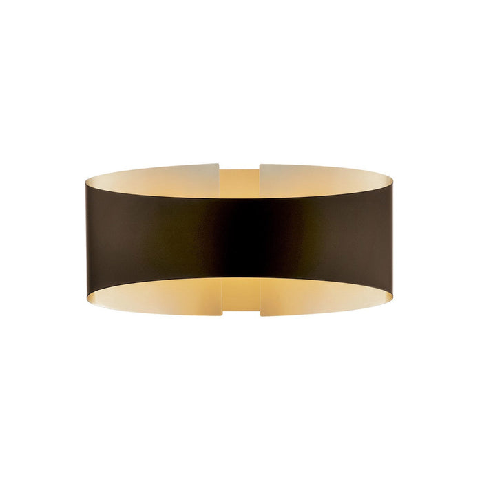 Swerve LED Wall Light in Bronze/Brushed Brass.