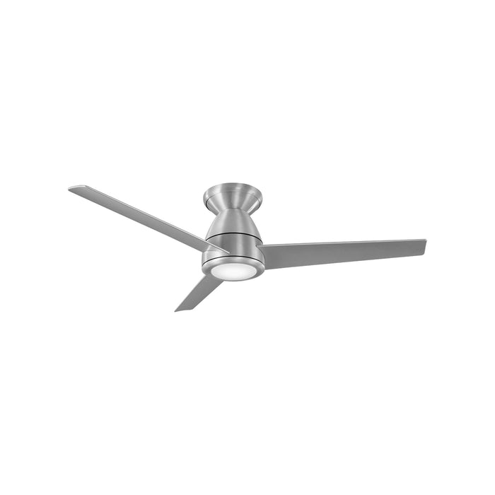 Tip-Top LED Flush Mount Ceiling Fan in 44-Inch/Brushed Aluminum.
