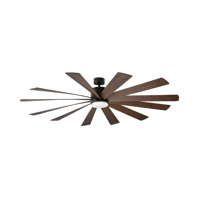 Windflower Downrod LED Ceiling Fan in 80-Inch/Oil Rubbed Bronze/Dark Walnut.