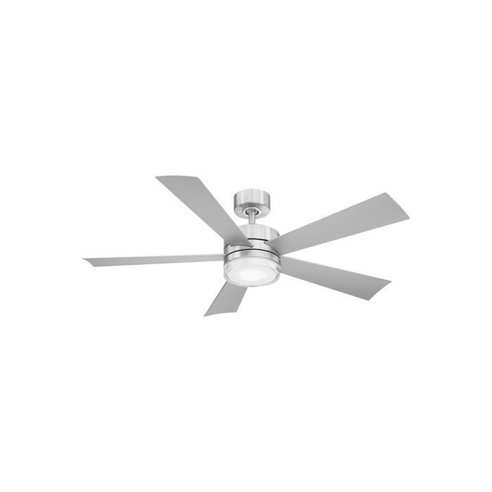 Wynd Downrod LED Ceiling Fan in 52-Inch/Stainless Steel.