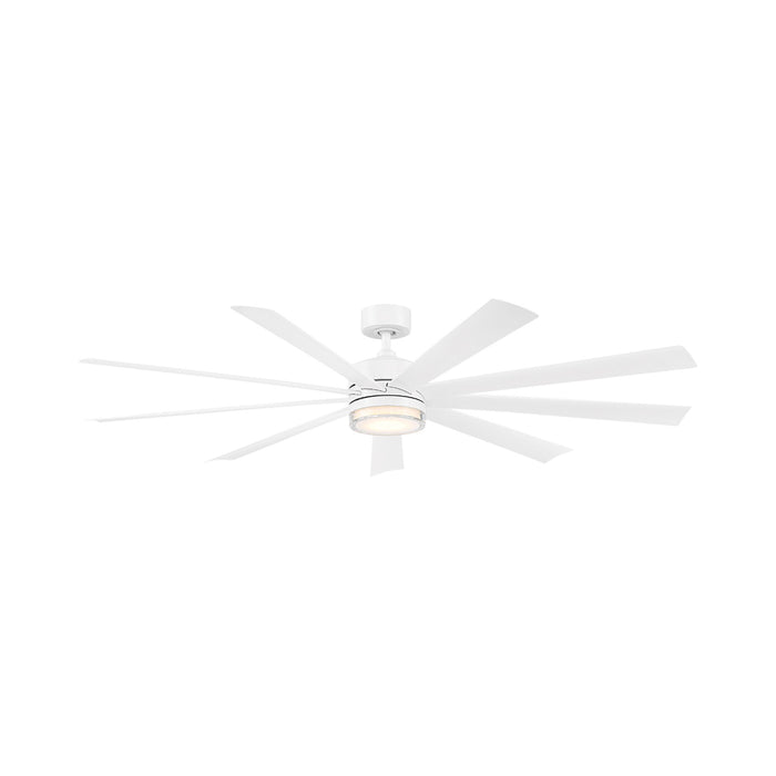 Wynd XL Downrod LED Ceiling Fan in Matte White.
