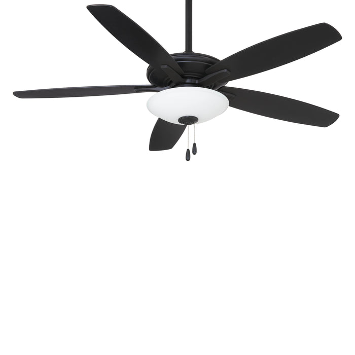 Mojo Ceiling Fan in Coal / Frosted White/LED.