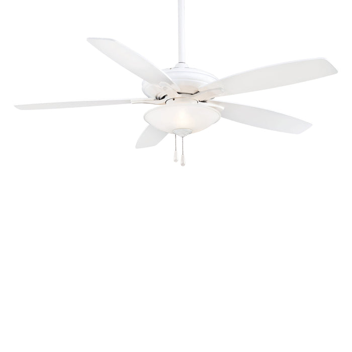 Mojo Ceiling Fan in White / Frosted White/LED.