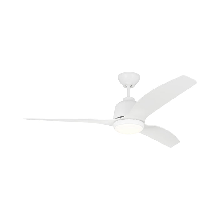 Avila Indoor / Outdoor LED Coastal Ceiling Fan in Matte White (54-Inch).