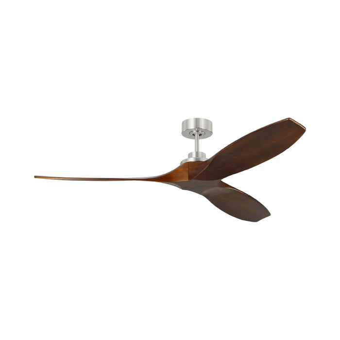 Collins Indoor / Outdoor Coastal Ceiling Fan in Brushed Steel/Dark Walnut (60-Inch).
