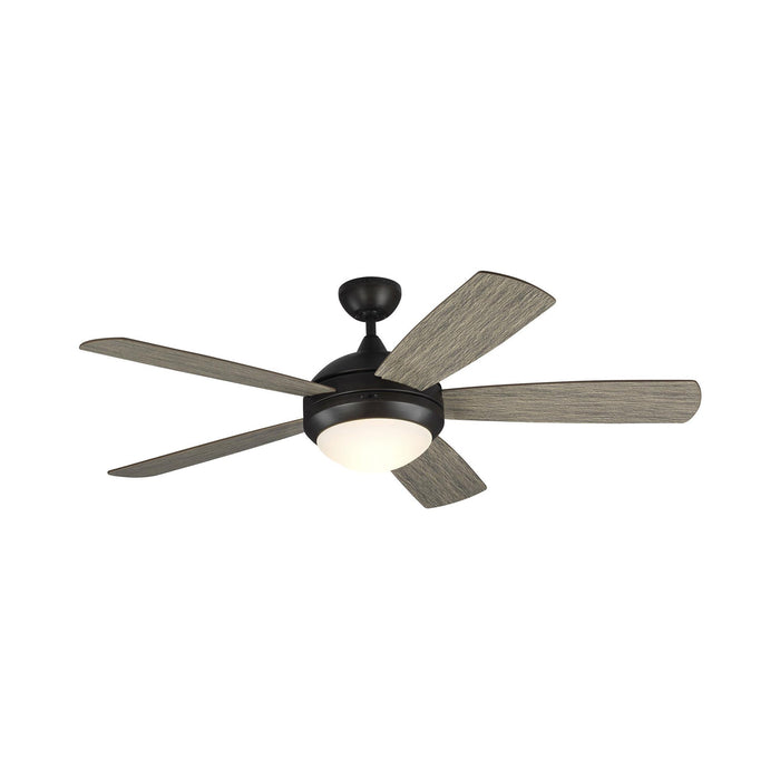 Discus Classic Smart LED Ceiling Fan in Aged Pewter/Light Grey Weathered Oak.