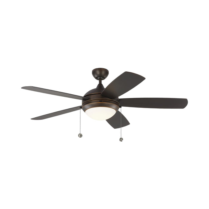 Discus Outdoor LED Ceiling Fan in Roman Bronze.