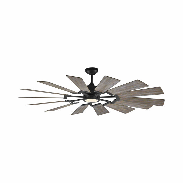 Prairie LED Ceiling Fan in Aged Pewter (62-Inch).