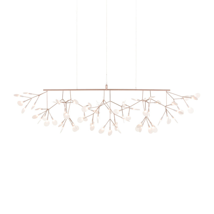 Heracleum III LED Linear Pendant Light in Copper.