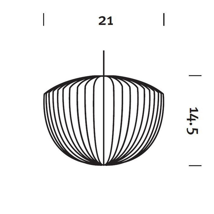 Nelson® Apple Bubble Pendant Light in Line Drawing