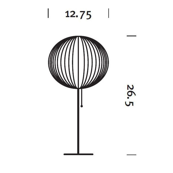 Nelson® Ball Lotus Table Lamp in Line Drawing