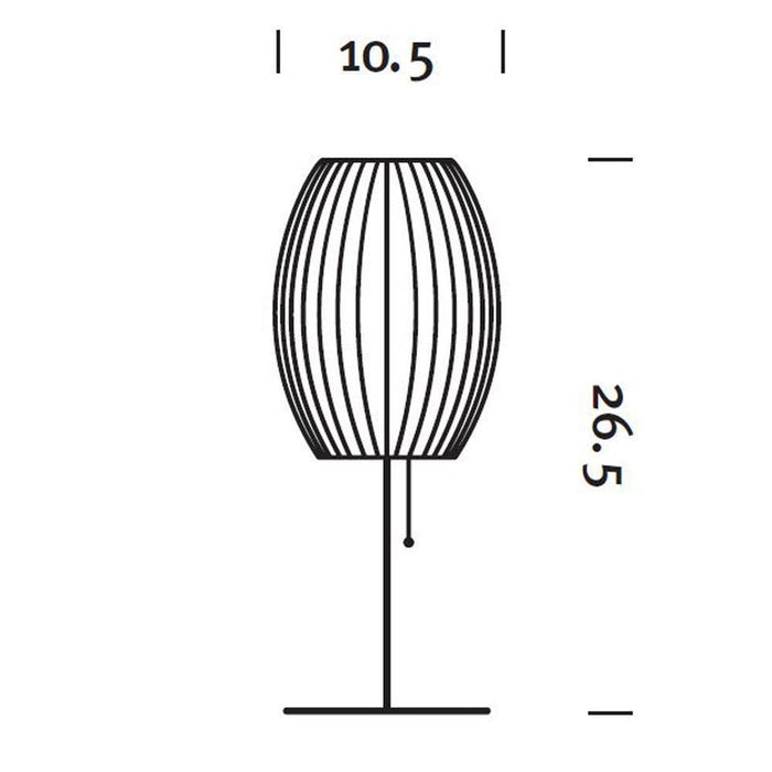Nelson® Cigar Lotus Table Lamp in Line Drawing