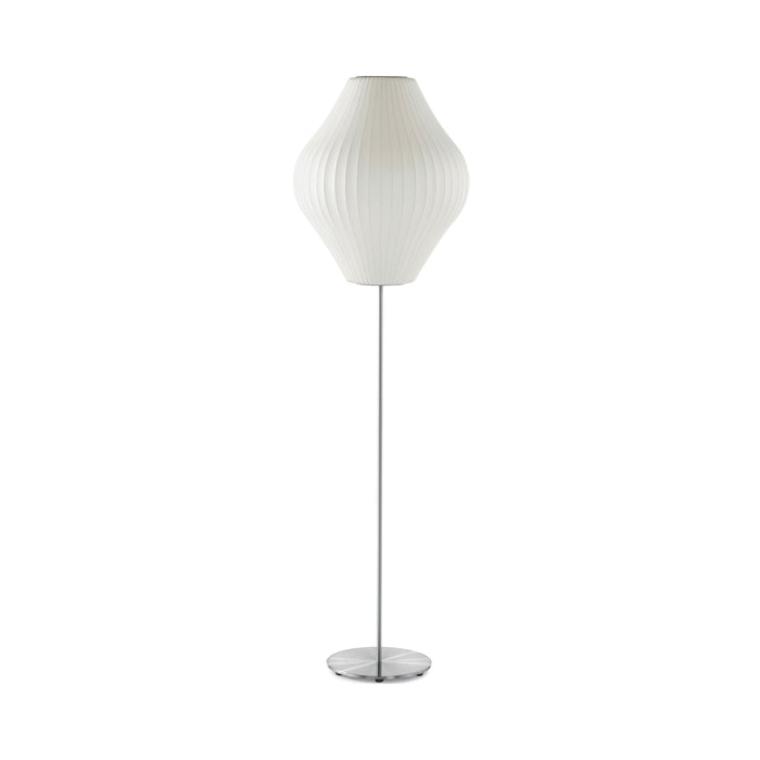 Nelson® Pear Lotus Floor Lamp in Brushed Nickel