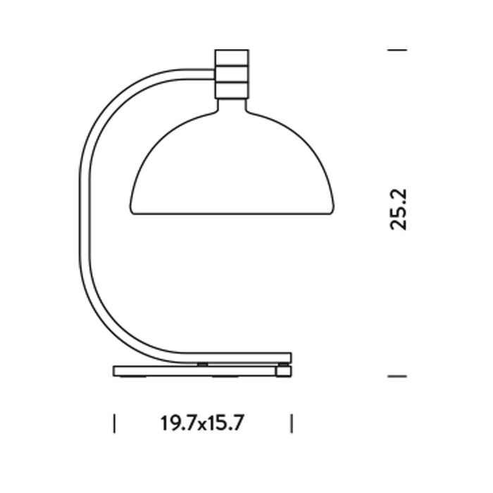 AS1C Table Lamp - line drawing.