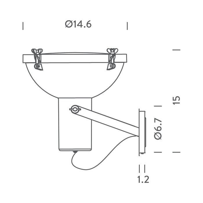 Projecteur Ceiling/ Wall Light - line drawing.