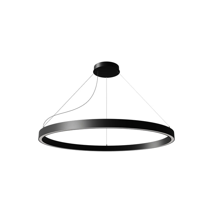 Zirkol LED Pendant Light in Black (Circular/39.4-Inch/45W).