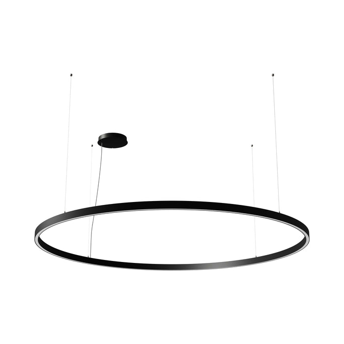 Zirkol LED Pendant Light in Black (Circular/78.7 Inch/90W).