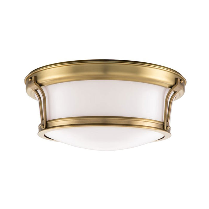 Newport Flush Mount Ceiling Light Medium/Aged Brass.
