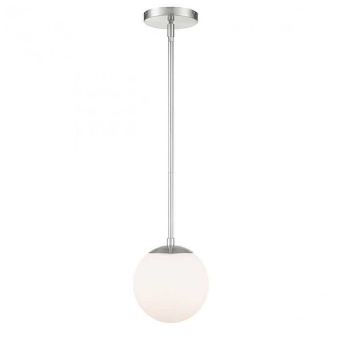 Niveous LED Pendant Light in Small/Brushed Nickel.