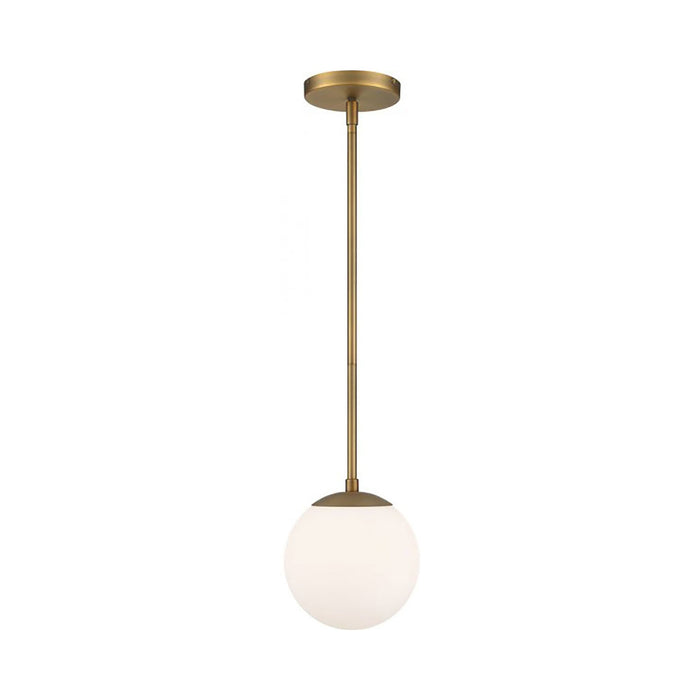 Niveous LED Pendant Light in Small/Aged Brass.