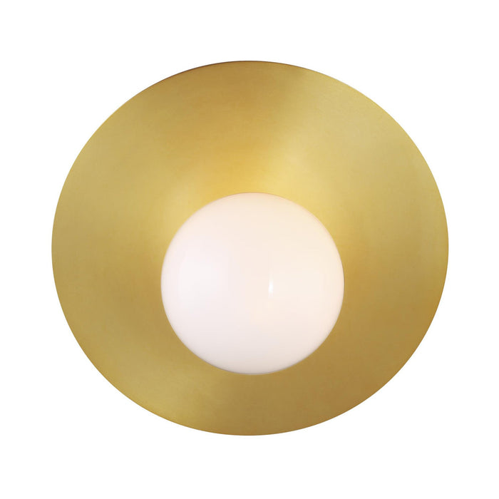 Nodes Angled Bath Wall Light in Burnished Brass.